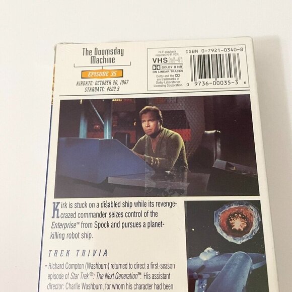 Vtg 1993 Star Trek The Television Series The Doomsday Machine VHS Tape - Picture 7 of 16